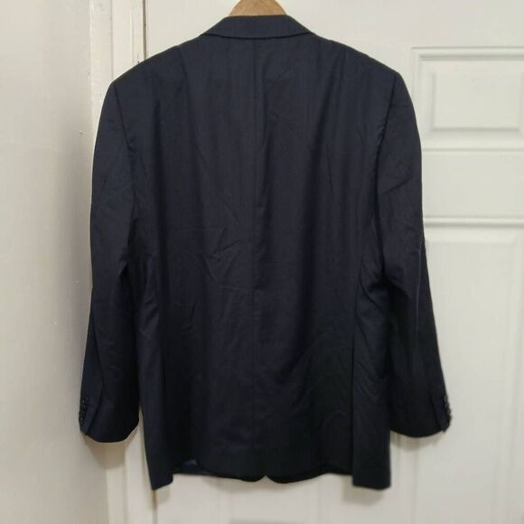 Saks fifth Avenue ermenegildo Zegna Italian wool silk blazer navy blue size 44 - Picture 4 of 8